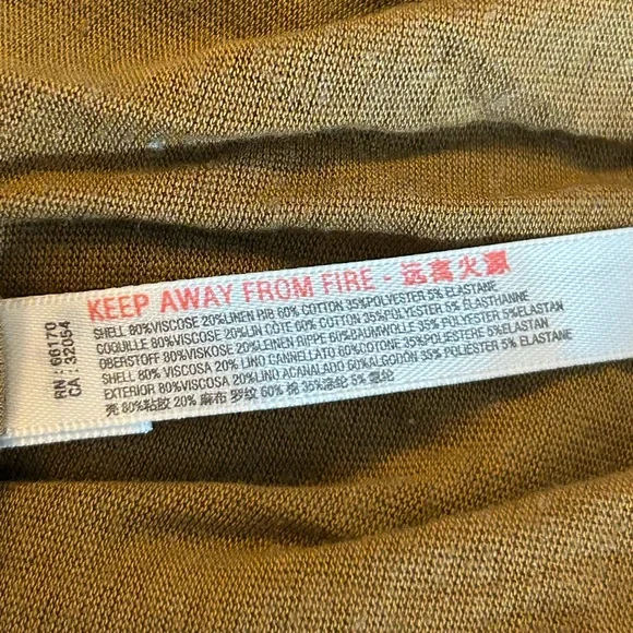 Free People Beach Tan Jilly Drop Waist Long Sleeve Asymmetric Hem Midi Dress - Picture 6 of 6